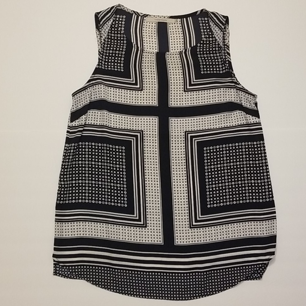 Patterned Blouse Tank